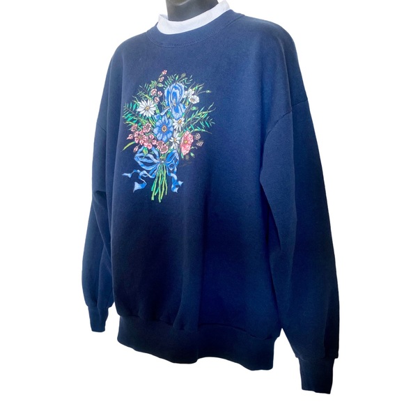 Vintage 90’s Gopher Sport Floral Crewneck Pullover Sweatshirt - Picture 2 of 11